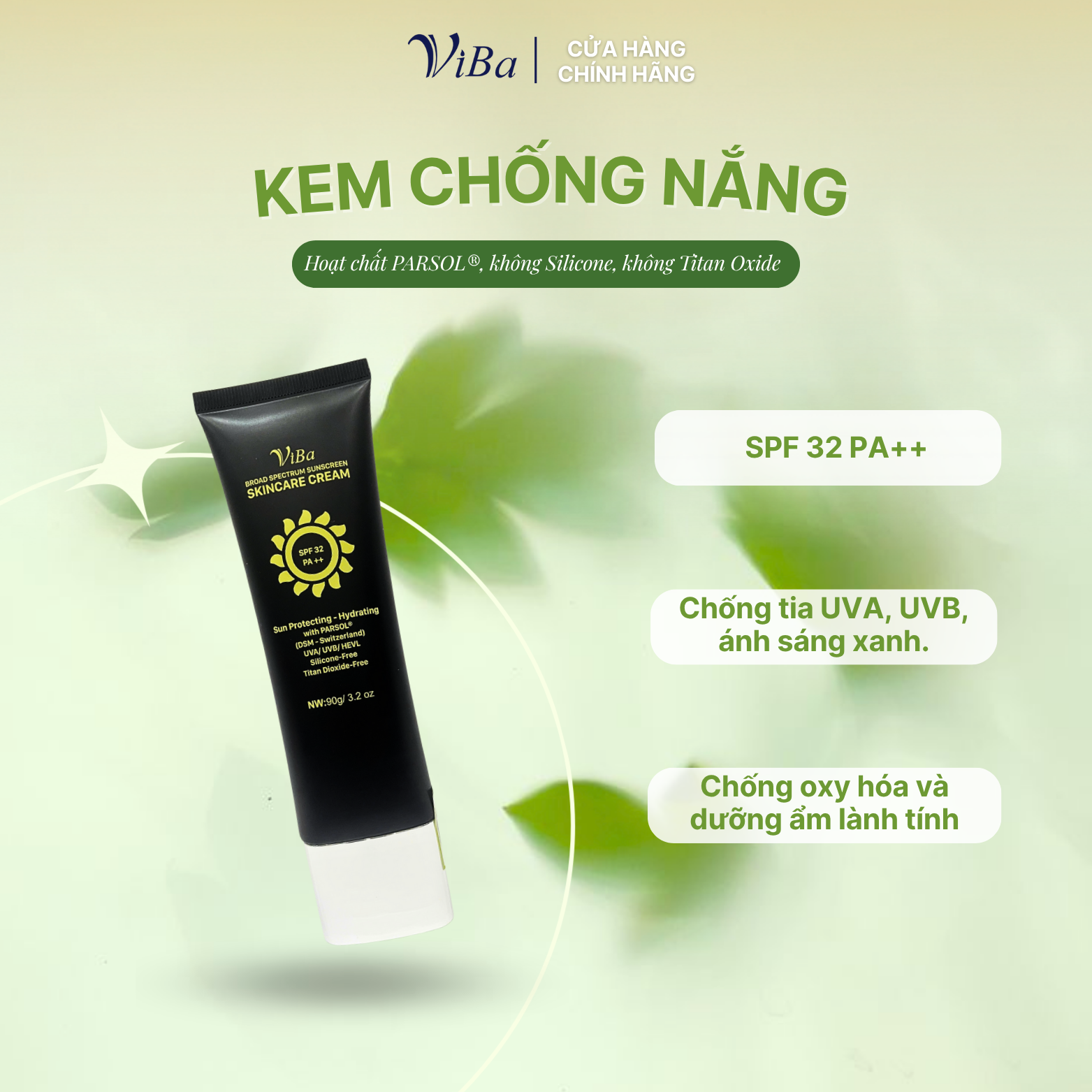 Broad Spectrum Sunscreen Skincare Cream - Kem chống nắng phổ rộng dưỡng da SPF 32 PA++ (90g)