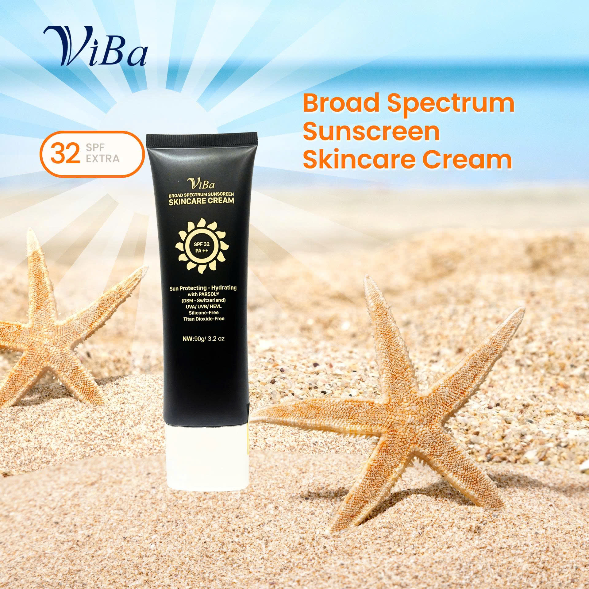 Broad Spectrum Sunscreen Skincare Cream - Kem chống nắng phổ rộng dưỡng da SPF 32 PA++ (90g)
